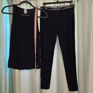Calvin Klein pajama set pants and tank top navy blue size small
